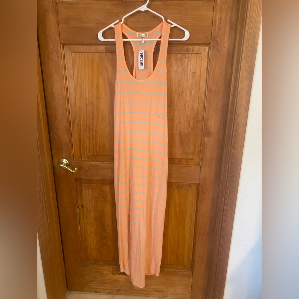 PacSun Kirra Peach and Mint Striped Tank Top